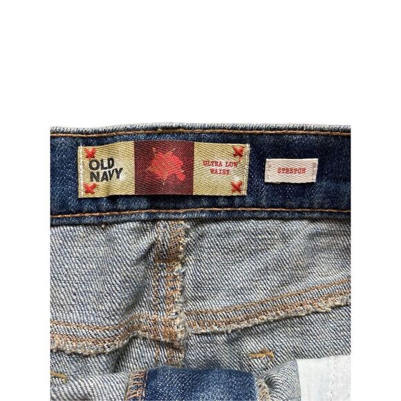 Y2K, Old Navy, distressed, unhand, blue jeans, mini skirt - Picture 3 of 5